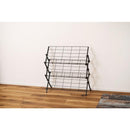 シューズラック スリッパラック マガジンラック 収納 棚 グレー 白 ホワイト 玄関 リビング 折り畳み 折りたたみ スチール コレクションラック ディスプレイ 【納期B】【azm-mip-68】