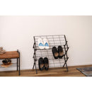 シューズラック スリッパラック マガジンラック 収納 棚 グレー 白 ホワイト 玄関 リビング 折り畳み 折りたたみ スチール コレクションラック ディスプレイ 【納期B】【azm-mip-68】