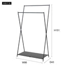 ハンガーラック スリム 2段 シンプル 大容量 スチール製 使いやすい 頑丈 フレーム グレー ホワイト 白 ハンガースタンド 収納スペース 棚 折り畳み 折りたたみ 【納期B】【azm-mip-69】