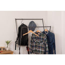 ハンガーラック スリム 2段 シンプル 大容量 スチール製 使いやすい 頑丈 フレーム グレー ホワイト 白 ハンガースタンド 収納スペース 棚 折り畳み 折りたたみ 【納期B】【azm-mip-69】