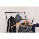 ハンガーラック スリム 2段 シンプル 大容量 スチール製 使いやすい 頑丈 フレーム グレー ホワイト 白 ハンガースタンド 収納スペース 棚 折り畳み 折りたたみ 【納期B】【azm-mip-69】