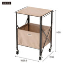 サイドワゴン キャスター付き 収納 ワゴン ラック 棚 天板 取り外し可能 折りたたみ 折り畳み 玄関 リビング ガレージ フリーラック オープンラック おしゃれ 【納期B】【azm-mip-71】