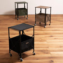 サイドワゴン キャスター付き 収納 ワゴン ラック 棚 天板 取り外し可能 折りたたみ 折り畳み 玄関 リビング ガレージ フリーラック オープンラック おしゃれ 【納期B】【azm-mip-71】