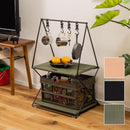 ハンギングラック 吊り下げ フック 収納 ワゴン ラック 棚 折りたたみ 折り畳み 玄関 リビング ガレージ おしゃれ カジュアル インテリア アウトドア キャンプ 【納期B】【azm-mip-72】