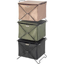 収納ボックス 折りたたみ 折り畳み バスケット 収納 かご カゴ おしゃれ ミリタリー調 おしゃれ アメリカン カジュアル デザイン 黒 ブラック 緑 グリーン BOX 【納期B】【azm-mip-75】