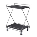 サイドワゴン 2段 キャスター付き 折りたたみ 折り畳み ワゴン ラック 棚 シンプル コンパクト スリム 収納 すき間 隙間 【納期B】【azm-mip-81】