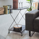 ワゴン サイドワゴン 2段 キャスター付き 折りたたみ 折り畳み ワゴン ラック 棚 シンプル コンパクト スリム 収納 すき間 隙間 【納期B】【azm-mip-82】