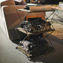 シェルフ 折りたたみ 折り畳み 棚 ラック 小物収納 リビング サイドテーブル カジュアル アメリカン 無骨 インダストリアル ガレージ 車庫 倉庫 【納期B】【azm-mip-93】