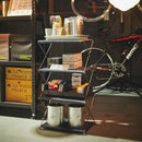 シェルフ 折りたたみ 棚 収納 おしゃれ アメリカン インテリア グリーン 緑 ネイビー 紺色 スタイリッシュ かっこいい 収納棚 【納期B】【azm-mip-94】