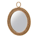 ミラー 壁掛け 鏡 アジアンテイスト ラタン 手編み 丸型 円形 【納期B】【azm-mr-712】