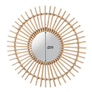 壁掛けミラー おしゃれ 鏡 インテリア アジアン 丸型 円形 派手 目立つ 【納期B】【azm-mr-714】