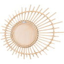 鏡 壁掛け ミラー おしゃれ 丸 トイレ 玄関 リビング ダイニング 木製 円形 大きい サイズ 大型 アジアン 韓国風 インテリア ナチュラル カフェ風 カントリー 【納期B】【azm-mr-715】