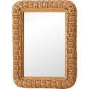 鏡 壁掛け 卓上 置き型 おしゃれ トイレ 玄関 韓国風 ウォールミラー アジアン リゾート ナチュラル カフェ風 カントリー リビング 木製 長方形 小さめ 小型 【納期B】【azm-mr-719】