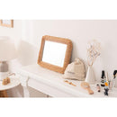 鏡 壁掛け 卓上 置き型 おしゃれ トイレ 玄関 韓国風 ウォールミラー アジアン リゾート ナチュラル カフェ風 カントリー リビング 木製 長方形 小さめ 小型 【納期B】【azm-mr-719】