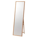 スタンドミラー 姿見 鏡 ミラー 自立式 木製 天然木 杉材 ウッドフレーム シンプル スリム カジュアル カントリー調 ナチュラル デザイン インテリア おしゃれ 【納期A】【azm-mtk-312】