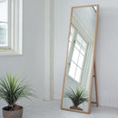スタンドミラー 姿見 鏡 ミラー 自立式 木製 天然木 杉材 ウッドフレーム シンプル スリム カジュアル カントリー調 ナチュラル デザイン インテリア おしゃれ 【納期A】【azm-mtk-312】