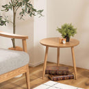 サイドテーブル 丸 北欧 おしゃれ カントリー調 ナチュラル モダン 天然木製 リビング センターテーブル ソファサイド 円型 ラウンド ローテーブル シンプル 【納期B】【azm-mtk-321】