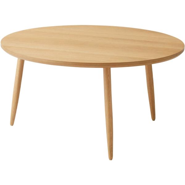 ラウンドテーブル ナチュラルブラウン ブラック スチール THE CAFE TABLE / ラバーウッド Black Steel トライアングル