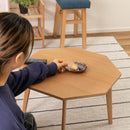 リビングテーブル 八角形 八角 オクタゴン センターテーブル ローテーブル おしゃれ 北欧 木製 シンプル カントリー調 天然木 ナチュラル カフェ風 使いやすい 【納期B】【azm-mtk-325】