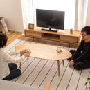 リビングテーブル 楕円形 オーバル 丸型 丸 センターテーブル ローテーブル おしゃれ 北欧 木製 シンプル カントリー調 天然木 ナチュラル カフェ風 【納期A】【azm-mtk-343】