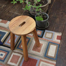 スツール 椅子 丸型 円形 座面 腰掛け チェア ナチュラル カントリー 北欧 カジュアル オシャレ おしゃれ インテリア 木製 天然木 オーク材 リビング 玄関 【納期A】【azm-mtk-522d】