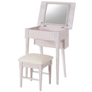 ドレッサーセット スツール 椅子 白 ホワイト 鏡 ミラー 【納期A】【azm-net-589wh】