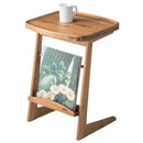 サイドテーブル ソファサイド ベッドサイド 木製 マガジンラック付き 【納期B】【azm-net-724】