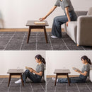 リビングテーブル 折畳み ローテーブル 折りたたみ テーブル 長方形 北欧 ナチュラル シンプル センターテーブル 折れ脚 木製 木目 おしゃれ カフェ風 【納期B】【azm-net-832br】