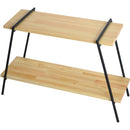 ラック 棚 収納ラック 2段 飾り台 おしゃれ スタイリッシュ モダン 北欧 シンプル 台形 スチール 脚 異素材 かっこいい インテリア 日本製 組み立て 簡単 【納期B】【azm-nit-10】