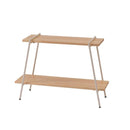 ラック 棚 収納ラック 2段 飾り台 おしゃれ スタイリッシュ モダン 北欧 シンプル 台形 スチール 脚 異素材 かっこいい インテリア 日本製 組み立て 簡単 【納期B】【azm-nit-10】