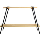 ラック 棚 収納ラック 2段 飾り台 おしゃれ スタイリッシュ モダン 北欧 シンプル 台形 スチール 脚 異素材 かっこいい インテリア 日本製 組み立て 簡単 【納期B】【azm-nit-10】