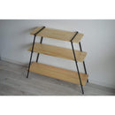 ラック 棚 収納ラック 3段 飾り台 おしゃれ スタイリッシュ モダン 北欧 シンプル 台形 スチール 脚 異素材 かっこいい インテリア 日本製 組み立て 簡単 【納期B】【azm-nit-11】