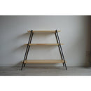 ラック 棚 収納ラック 3段 飾り台 おしゃれ スタイリッシュ モダン 北欧 シンプル 台形 スチール 脚 異素材 かっこいい インテリア 日本製 組み立て 簡単 【納期B】【azm-nit-11】