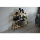 ラック 棚 収納ラック 3段 飾り台 おしゃれ スタイリッシュ モダン 北欧 シンプル 台形 スチール 脚 異素材 かっこいい インテリア 日本製 組み立て 簡単 【納期B】【azm-nit-11】