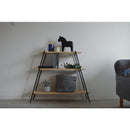 ラック 棚 収納ラック 3段 飾り台 おしゃれ スタイリッシュ モダン 北欧 シンプル 台形 スチール 脚 異素材 かっこいい インテリア 日本製 組み立て 簡単 【納期B】【azm-nit-11】