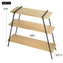 ラック 棚 収納ラック 3段 飾り台 おしゃれ スタイリッシュ モダン 北欧 シンプル 台形 スチール 脚 異素材 かっこいい インテリア 日本製 組み立て 簡単 【納期B】【azm-nit-11】