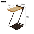 サイドテーブル おしゃれ モダン スタイリッシュ スチール製 天然木 天板 ミニテーブル ソファサイド ベッドサイド Z型 物置き台 インテリア 飾り台 棚 【納期B】【azm-nit-12】