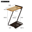 サイドテーブル おしゃれ モダン スタイリッシュ スチール製 天然木 天板 ミニテーブル ソファサイド ベッドサイド Z型 物置き台 インテリア 飾り台 棚 【納期B】【azm-nit-12】