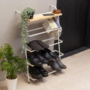 シューズラック 靴箱 スリッパラック 立て掛け スリム スタイリッシュ シンプル 玄関 エントランス インテリア ブラック 黒 ホワイト 白 スチールラック 日本製 【納期B】【azm-nit-15】