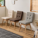 ダイニングチェア 1脚 座面 回転 使いやすい 座りやすい 北欧 おしゃれ デザイン モダン シンプル 椅子 肘掛けなし 天然木製 脚 ファブリック 布地 【納期A】【azm-noc-31】