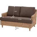 2人掛ソファ アジアン家具 リゾート家具 アバカ 二人掛けソファ チェア 椅子 【納期A】【azm-nrs-412】