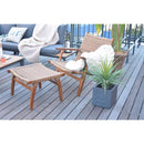 椅子 おしゃれ チェア 木製 北欧 アジアン ナチュラル カントリー 天然木 チェアー 足置き オットマン スツール パーソナルチェア インテリア アームチェア 【納期A】【azm-nrs-423】