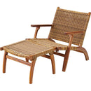 椅子 おしゃれ チェア 木製 北欧 アジアン ナチュラル カントリー 天然木 チェアー 足置き オットマン スツール パーソナルチェア インテリア アームチェア 【納期A】【azm-nrs-423】