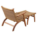 椅子 おしゃれ チェア 木製 北欧 アジアン ナチュラル カントリー 天然木 チェアー 足置き オットマン スツール パーソナルチェア インテリア アームチェア 【納期A】【azm-nrs-423】