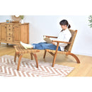 椅子 おしゃれ チェア 木製 北欧 アジアン ナチュラル カントリー 天然木 チェアー 足置き オットマン スツール パーソナルチェア インテリア アームチェア 【納期A】【azm-nrs-423】