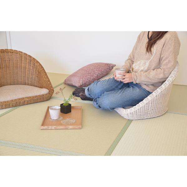 座椅子 和風 和柄 アジアン ラタン 編み込み 座いす フロアチェア 背もたれ おしゃれ リゾート風 南国 デザイン 和室 馴染む 似合う インテリア 【納期B】【azm-nrs-425】