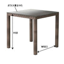 ダイニングテーブル 正方形 編み込み ガラス天板 リゾート風 おしゃれ ハワイアン 【納期A】【azm-nrs-431t】