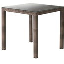 ダイニングテーブル 正方形 編み込み ガラス天板 リゾート風 おしゃれ ハワイアン 【納期A】【azm-nrs-431t】