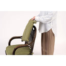 リクライニングチェア 椅子 背もたれ 肘掛け ひじ付き 回転 座面 高座椅子 和風 和室 柄 モダン 無地 フロアチェア 天然素材 ラタン 脚 フレーム リビング 書斎 【納期B】【azm-nrs-440】