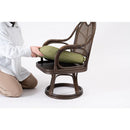 リクライニングチェア 椅子 背もたれ 肘掛け ひじ付き 回転 座面 高座椅子 和風 和室 柄 モダン 無地 フロアチェア 天然素材 ラタン 脚 フレーム リビング 書斎 【納期B】【azm-nrs-440】